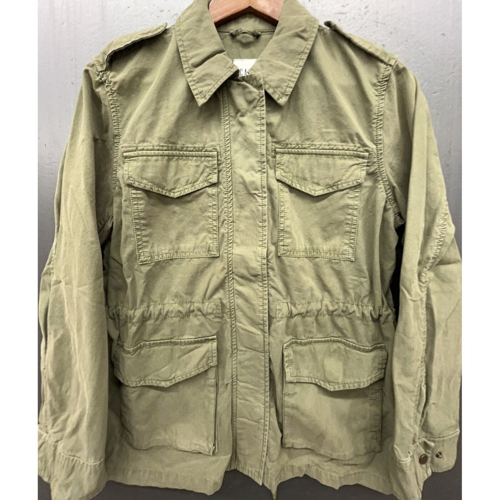 Gap Chore‎ Jacket Women S Green Snaps Pockets Cotton Y2K Preppy Work Barn Coat